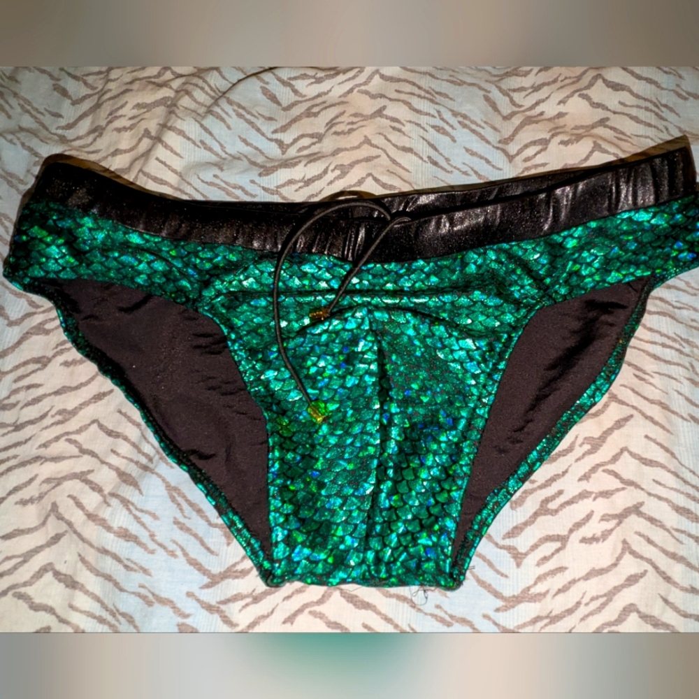 Green and Black Mermaid Bikini Bottoms